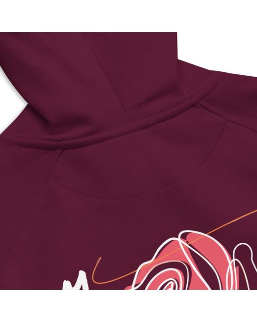 Anchor and Crew Purple Burgundy Nine More Amor Por Favor Editions Organic Cotton Hoodie
