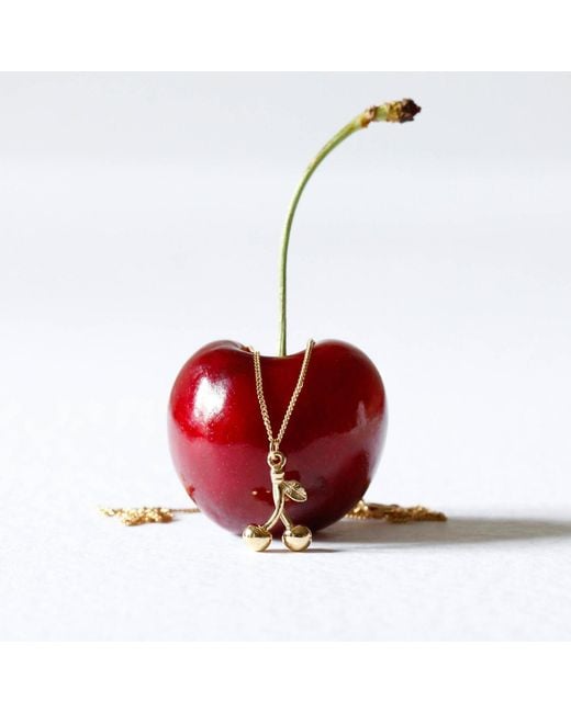Lee Renee Metallic Cherry Necklace –