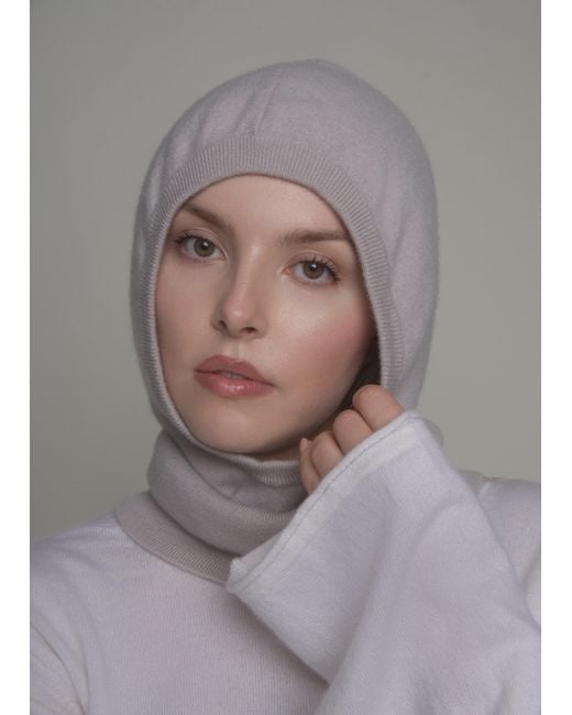 Fiora Muse Purple Cashmere Balaclava Hood