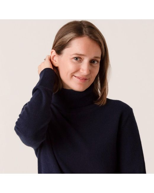 Porridge Knitwear Blue Cashmere Anne Poloneck