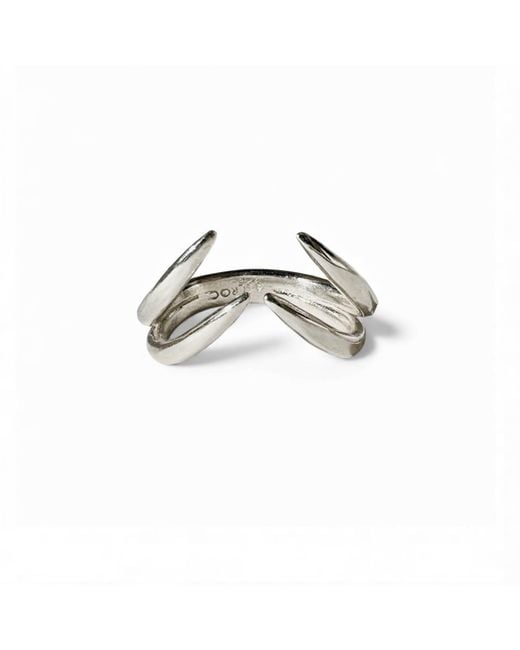 Aki Roc Jewelry White The Hug Ring Duo -Sterling