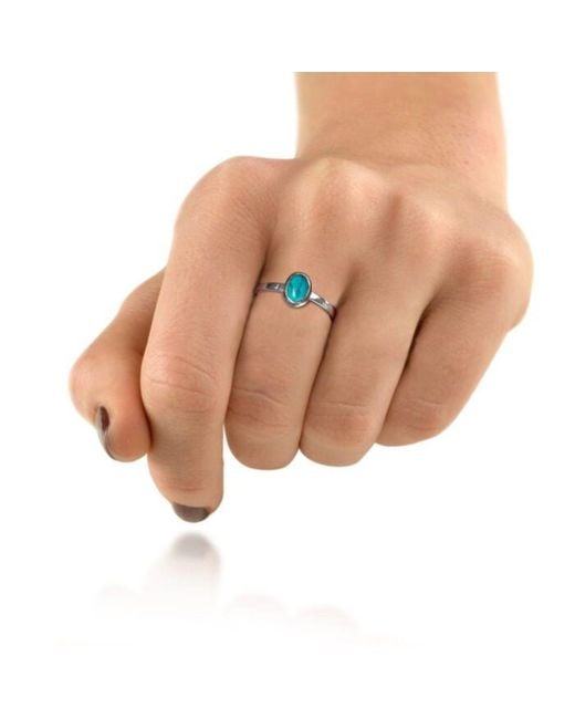 The Jewellery Store London Blue Oval Ring