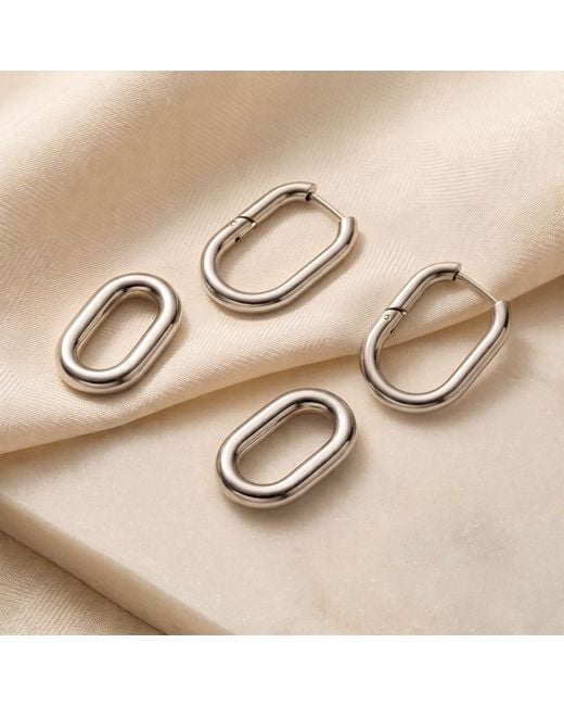 Harfi White Convertible Paperclip Drop Earrings