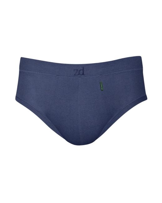 Zd - Zero Defects Blue Mini Briefs Egyptian Cotton for men