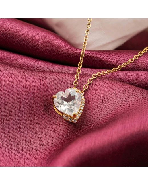 The Jewelz Metallic Lover's Rock Heart Shaped Pendant