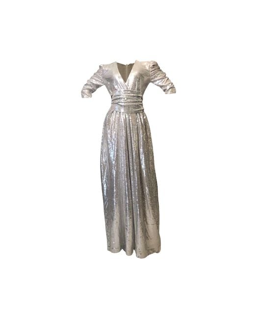 Julia Clancey Gray Olivia Sequin Palazzo Jumpsuit
