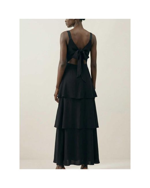 Polko Black Sia Convertible Tiered Dress