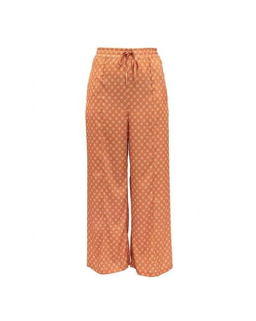 Janara Jones Orange Apricot Satin Trousers