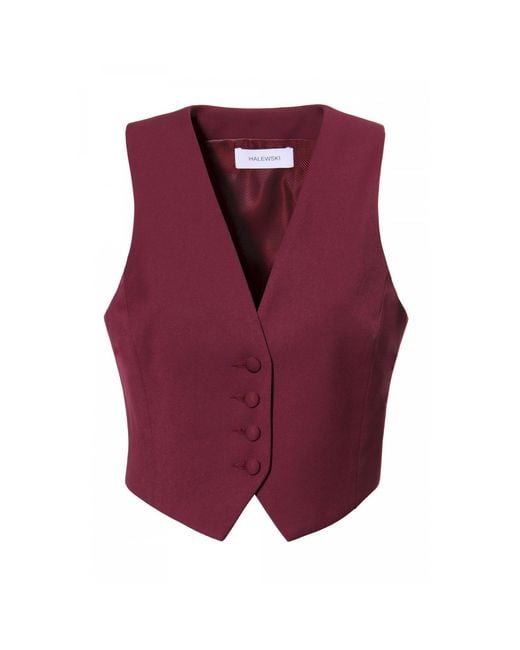 AGGI by HALEWSKI Red Sylvia Burgundy Wine Vest