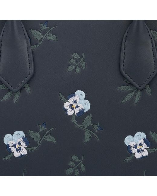 Fable England Blue Ditsy Structured Tote