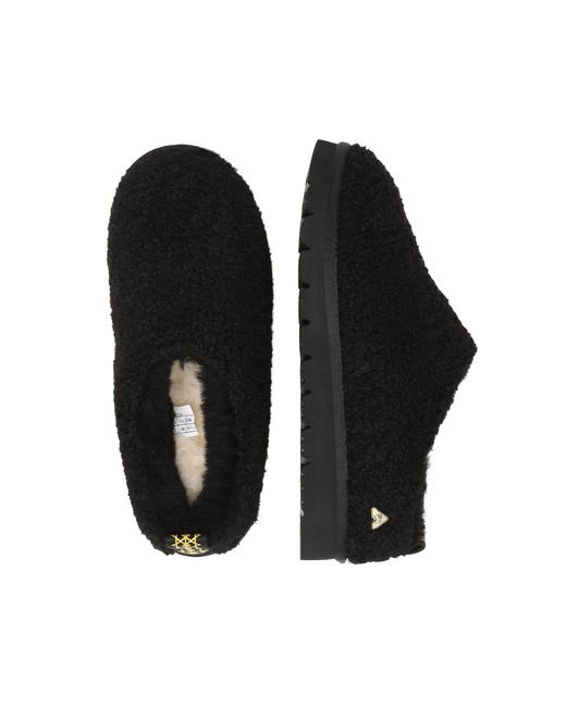 EverAu Australia Black Snipe Plush Ankle Slippers