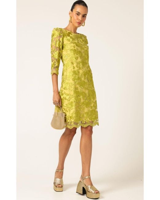 SACHA DRAKE Yellow Layla Shift Dress
