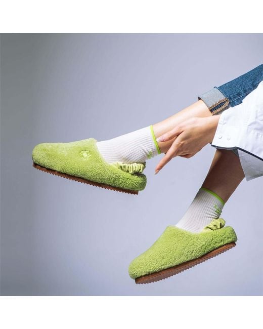 MYYAZ Green Teddy Clog