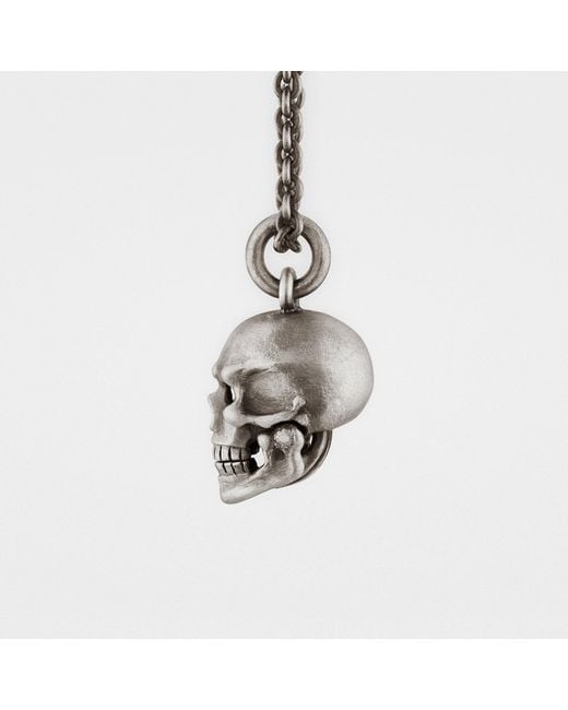 Snake Bones Metallic Skull Pendant With Hinged Jaw & Diamond Eyes for men