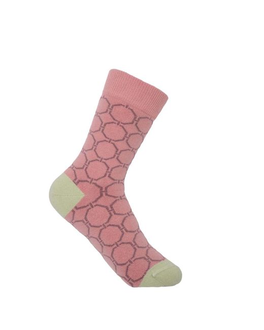 Peper Harow - Made in England Pink Leaf & Beehive Socks Bundle