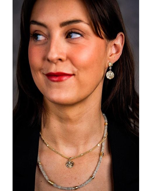 Loni Paul Jewelry Metallic Hammered Coin Dangle Earrings