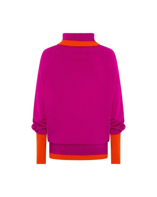 Beatrice von Tresckow Pink Cashmere Roll Neck Jumper