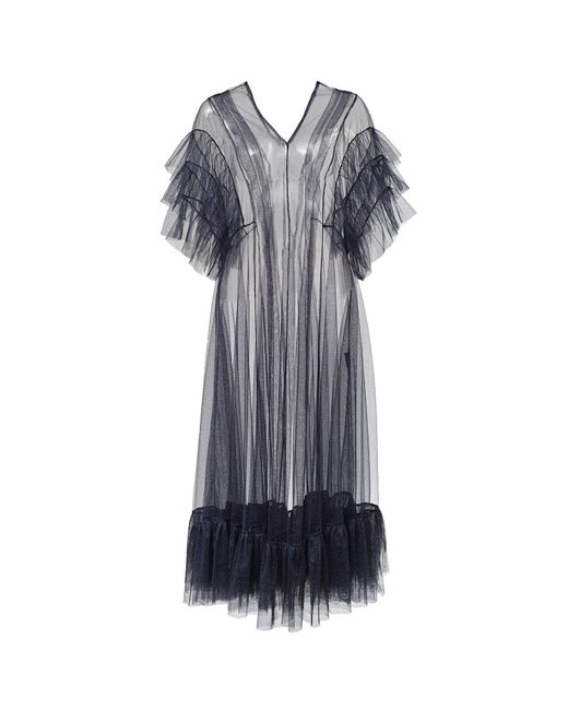 By Moumi Tulle Dress Midnight Blue