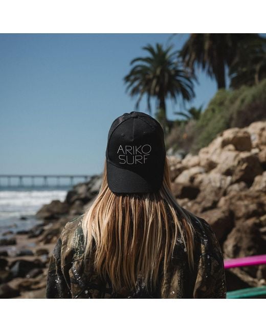 Ariko Black Surf Trucker Hat Classic Logo