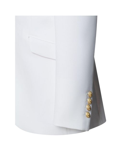 The Extreme Collection White Single-Button Tailored Blazer Atelier