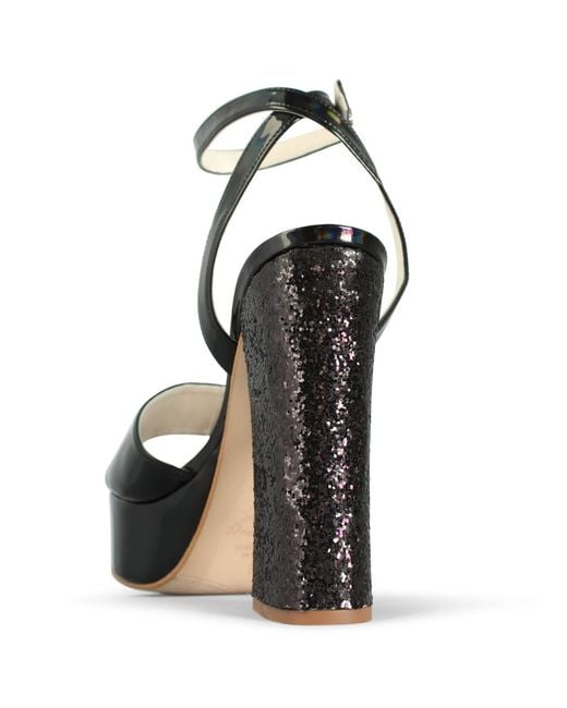 Terry De Havilland Blue Nova Crystal Platform Heels