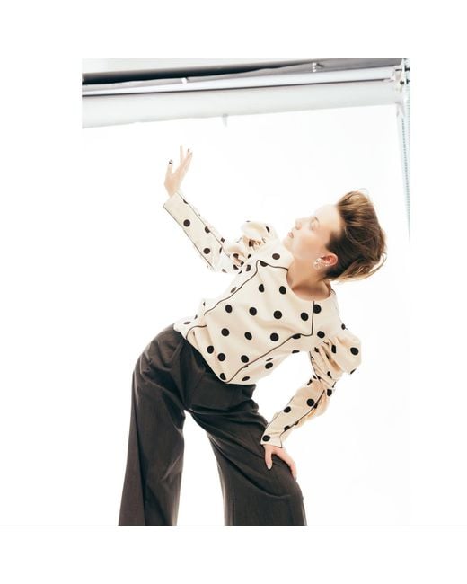 Julia Allert Brown Casual High-Rise Flared Denim Pants