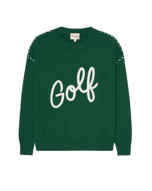 Ellsworth & Ivey Green Riley Crewneck Sweater