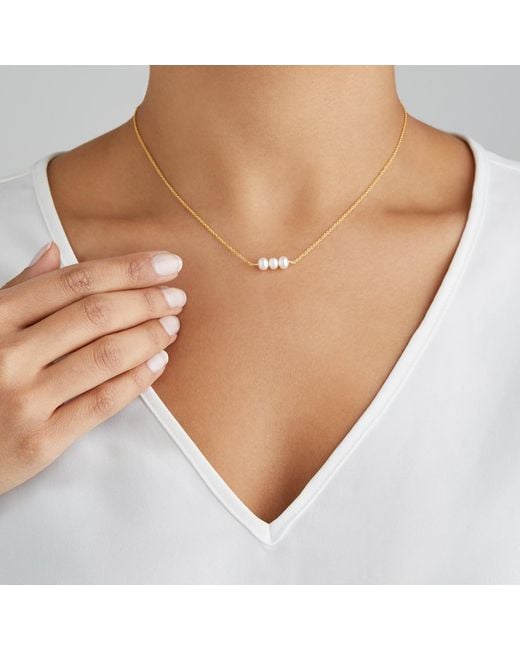 Lily & Roo Metallic Cluster Pearl Choker