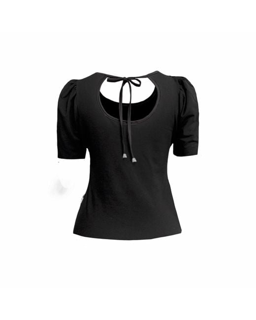 Frock Tales Black Belle Top With Scoop Neck