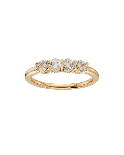 Aya Fine Jewelry Metallic Delicate Four Stone Lab Diamond Ring