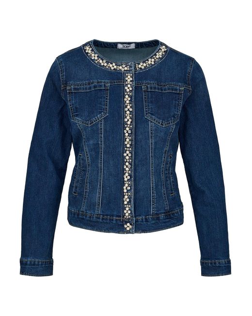 At Last Blue Diamante Denim Jacket