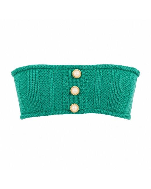 Miro Misljen Green Hand Knitted Top