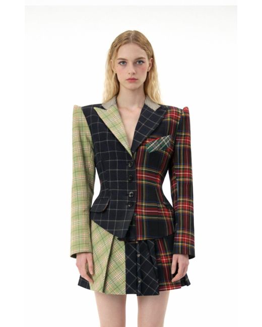 Castaneda Blue Tailored Jacket Cinched Fit