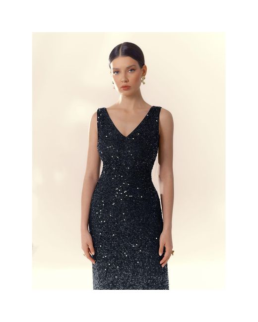 Elsava Black Nox Sequin Dress