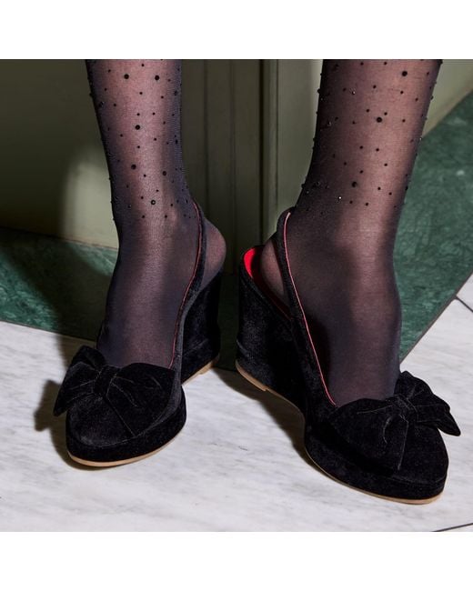 Rosamund Muir London Red Toscana Velvet Wedges