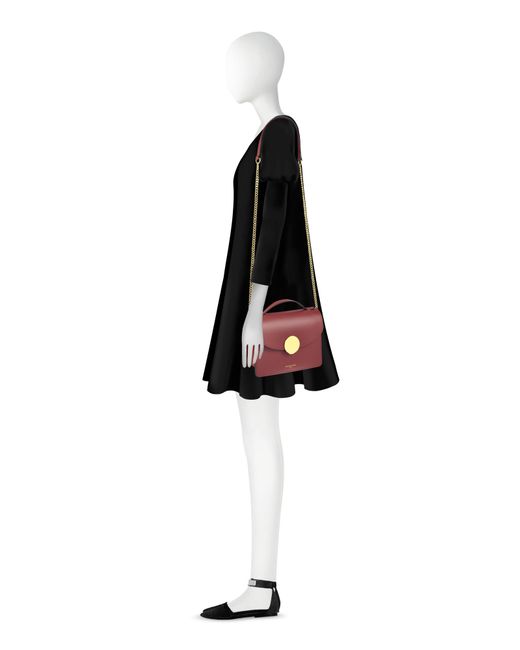 Le Parmentier Red New Ondina Top Handle Shoulder Bag