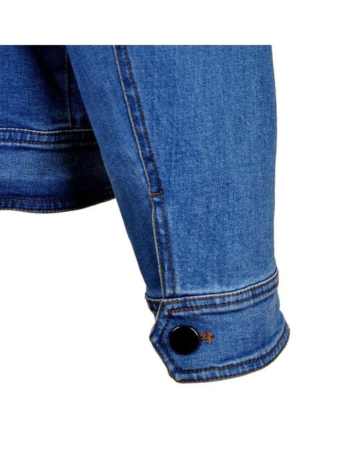 DAVID WEJ Blue Vanguard Stretch Denim Jacket for men