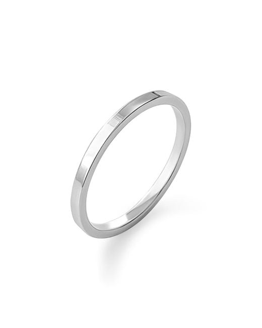 Cote Cache White Classic Flat Band Ring