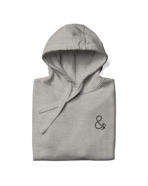 Anchor and Crew Gray Heather Mountain Pine Slow Sundays Running Club Cotton Blend Hoodie