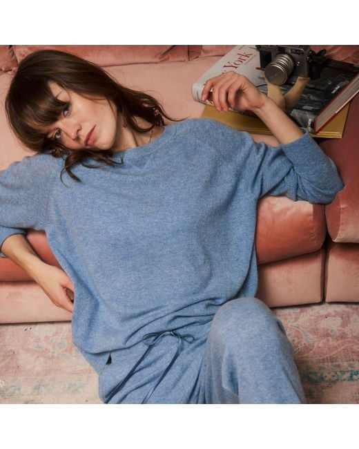 Mamu Dream Blue Chambray Cashmere Sweatshirt