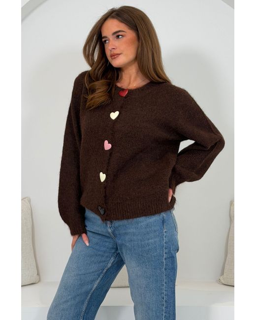 Girl In Mind Brown Lovey Button Up Cardigan