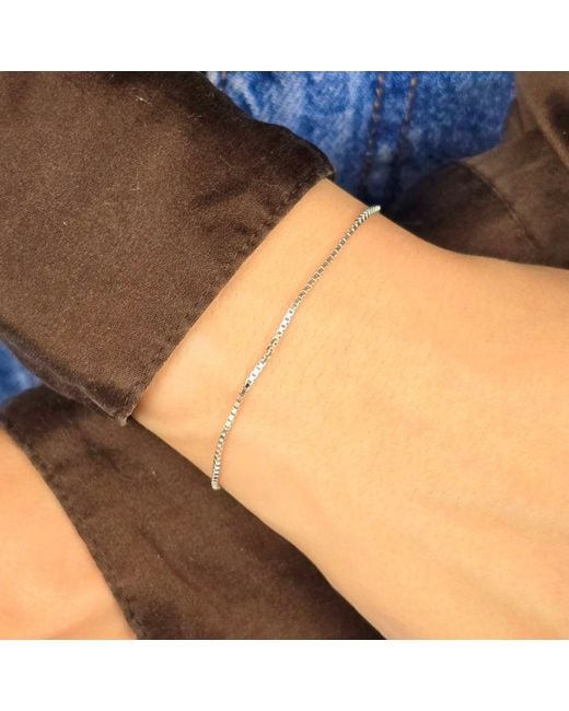 Harfi Metallic Everyday Minimalist Box Chain Bracelet