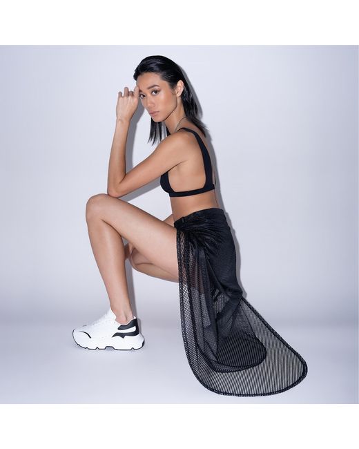Kim Foley Black Drama Sarong Beach Cover-Up Athletic Wrap Skirt