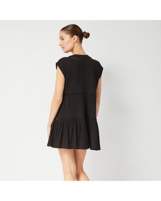 Change of Scenery Black Neutrals Gari Short Beach Dress