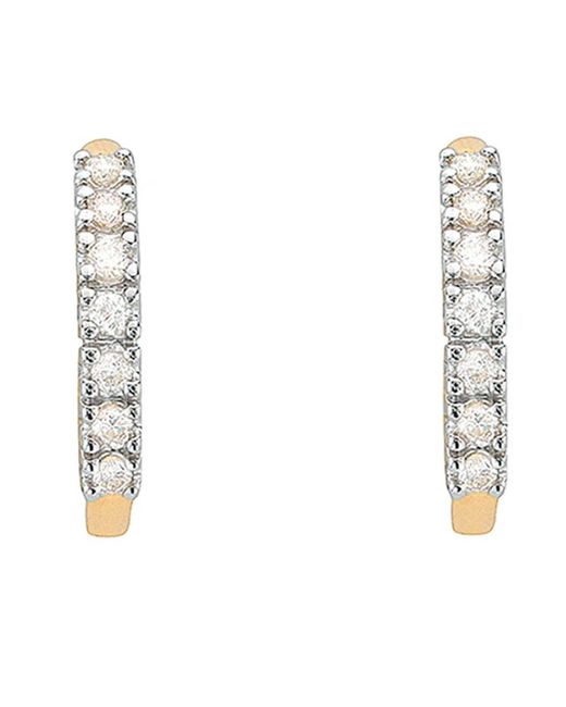 Augustine Jewels Metallic Diamond Huggie Earrings
