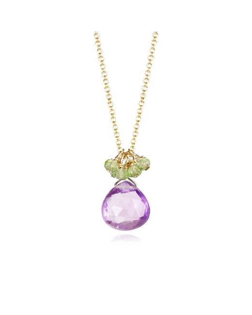 MOUNIR LONDON Pink Purple Amethyst Cluster Pendant
