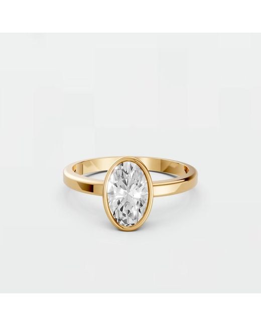 Aya Fine Jewelry Metallic Classic Oval Bezel Diamond Ring