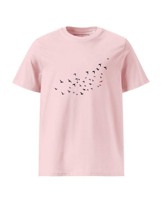 Anchor and Crew Pink Cotton Birds Where's William Going? Organic Cotton T-Shirt