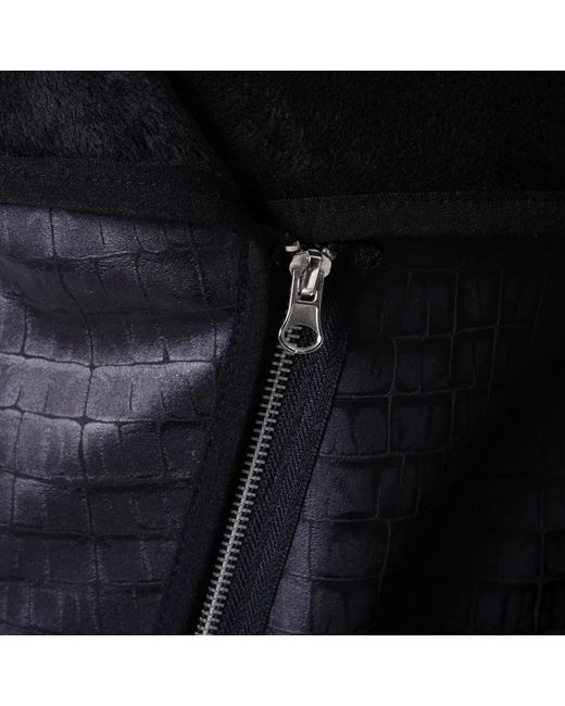Metamorph Black Embossed Suede Blazer
