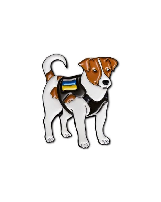 Make Heads Turn White Enamel Pin Patron The Jack Russell